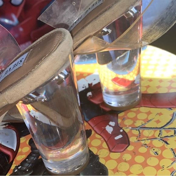 Steve Madden Clear-Strap Tan Heels - Picture 4 of 4